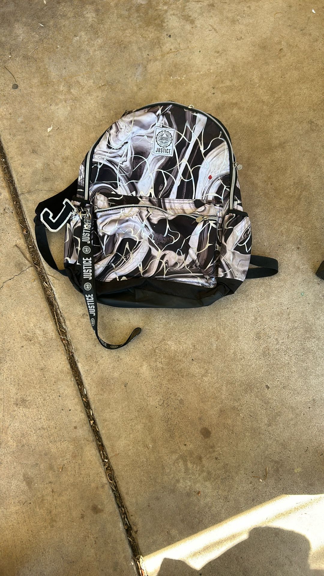Justice Backpack With A J Keychain