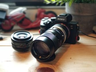 Vintage lenses 28mm 2.8 and 135mm 2.8 with teleconverter and e mount adapter