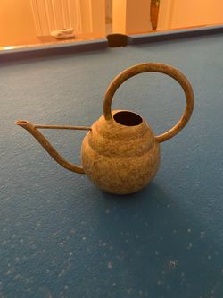 Vintage Art Deco Beehive Shape Copper Watering Can Verdigris Color | Patina