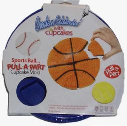 Pull Apart Cupcake Mold- Sports theme