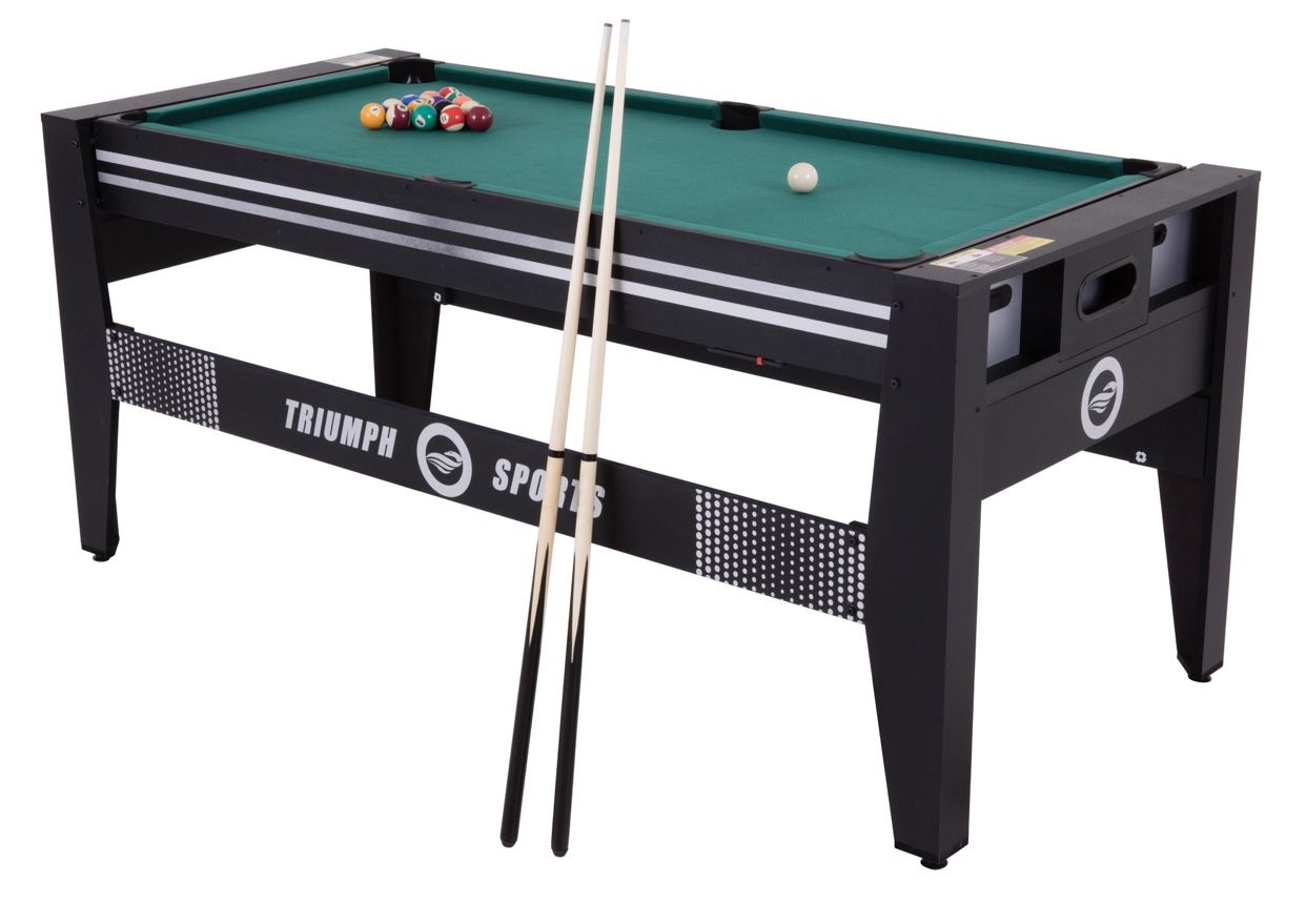 Triumph 72" 4 in 1 Multi-Game Swivel Table with Air-Powered Hockey, Table Tennis, Billiards, and Launch Football