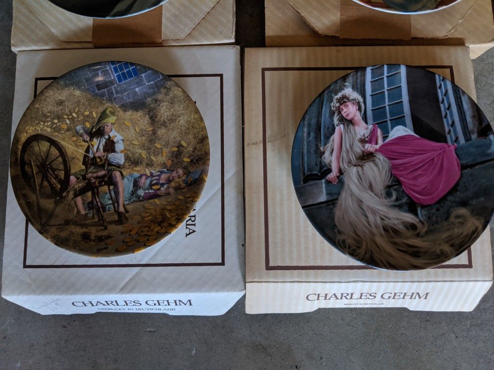 Rapunzel And Rumpelstiltskin Collectors Plates