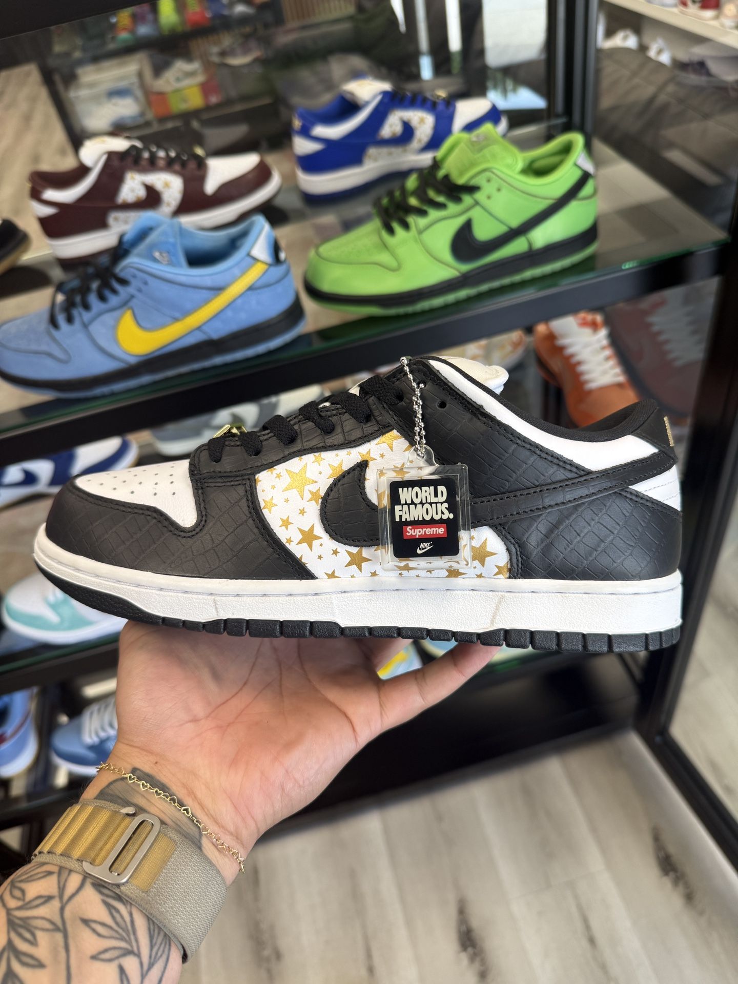 Nike SB Dunk Low Supreme Stars Black