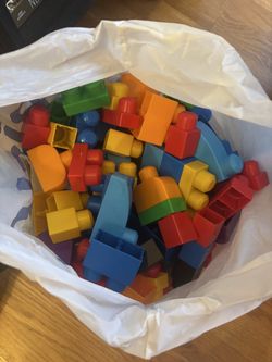 Two Bags of Toddler Building Blocks — Duplo + Big Blocks