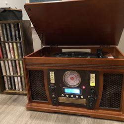 Innovative Technology ITVS-750 Wooden Music Center Recordable CD Player + cassettes