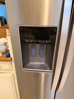 Stainless Steel Side-by-Side Refrigerator with Ice Dispenser
