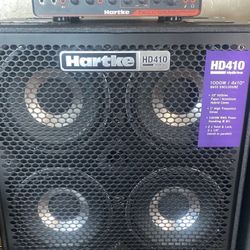 Hartke TX 600 Bass Amp Head And Hartke HD 410 Bass Speaker Cabinet