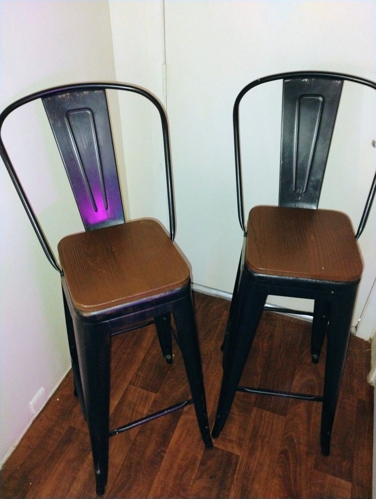 Metal Bar Or Dining Stools Heavy Duty Brown And Copper Color