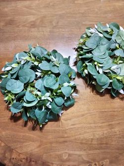 Eucalyptus Wreath Wall Decor or Candle Holders 