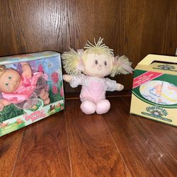 (4 Items) Cabbage Patch Kids Garden Fairy,  Doll, Diapers And Reindeer Outfit