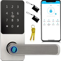 Smart Lock Keyless Entry Door Lock - Secure Smart Door Lock for Front Door-Fingerprint Door Lock, Touchscreen keypad with App Control and Auto Lock - 