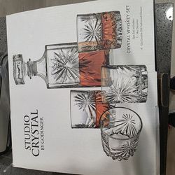 Crystal 5 piece whiskey set