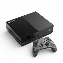 Xbox One 500GB Console + Camo Controller & Power Brick - Ready to Play!