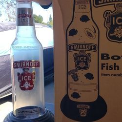 Smirnoff Ice 24 Inch Fish Tank Bottle.   Man Cave!!