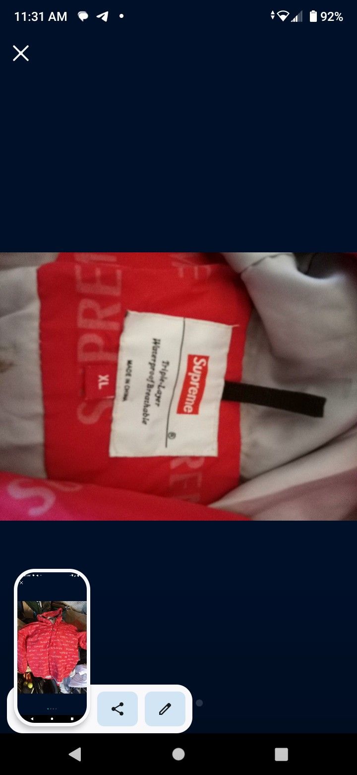 Supreme Triple Layer Jacket Red