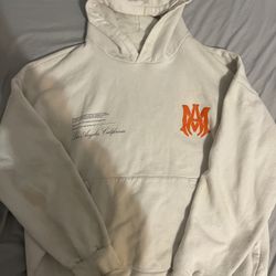 Amiri Hoodie size L white/orange 