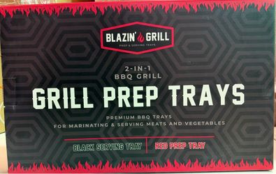 Blazin' Grill 2-in-1 BBQ Grill Prep Trays