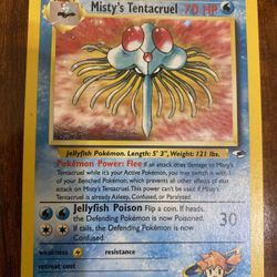 Pokemon Misty’s Tentacruel 10/132 Holo Rare Gym Heroes Unlimited NM 💦