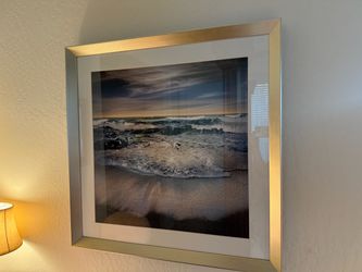 Framed Ocean Wave Photography Print