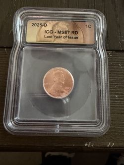 2025-D Penny IGC MS 67 RD - Last Issue