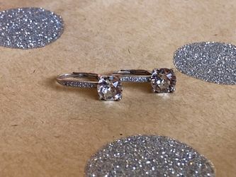 Beautiful Diamond & Crystal Drop Earrings