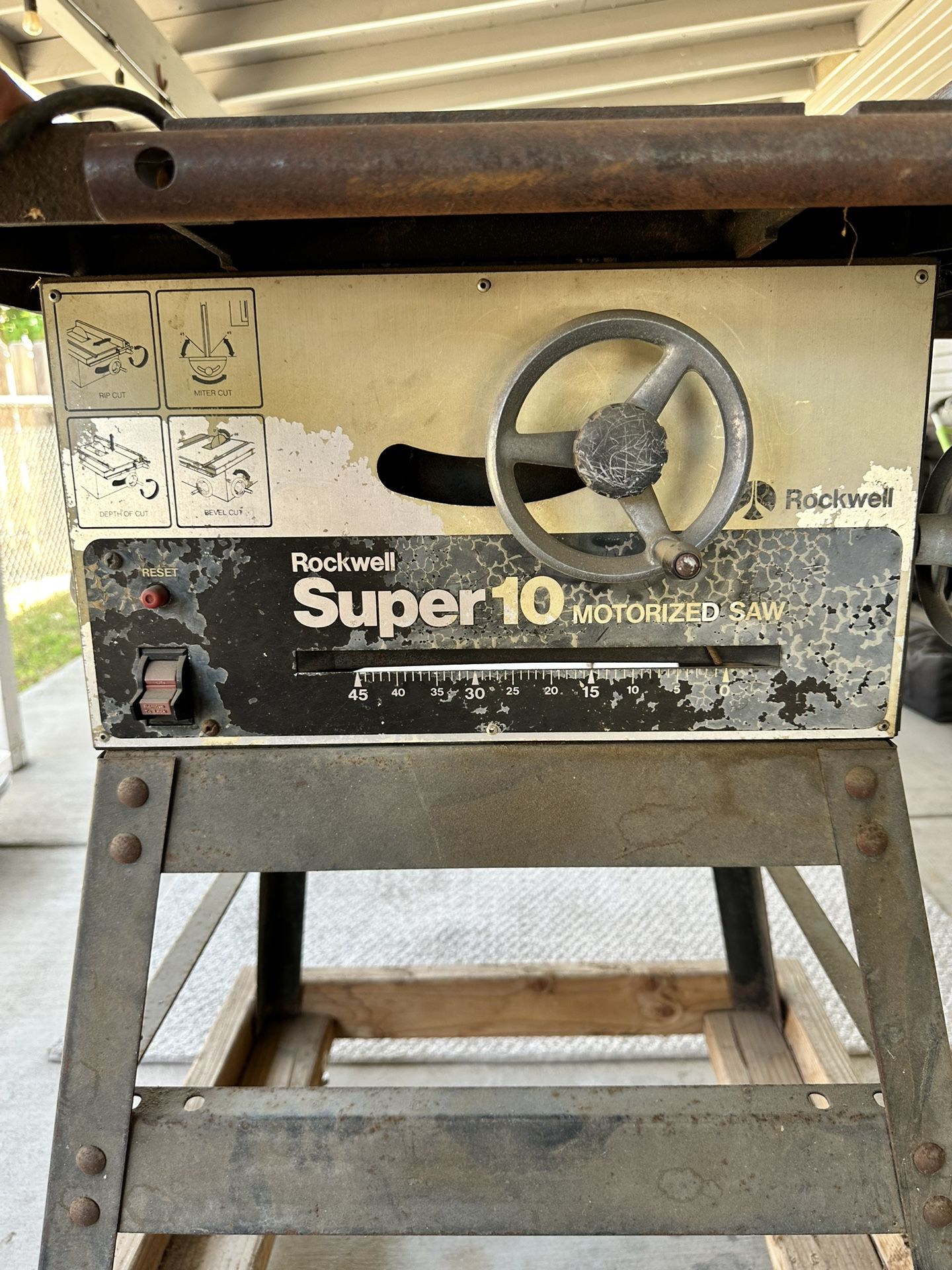 Rockwell super 10 table saw online