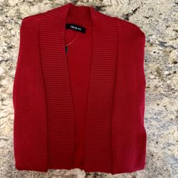 BEAUTIFUL Red Sweater Cardigan - Small NEW With Tags 