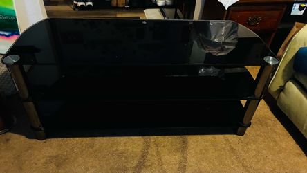 Glass tv stand