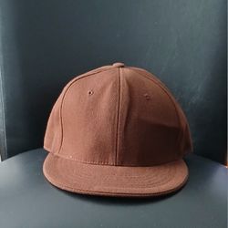 Hatco Fitted Baseball Cap.  Premium Original Fit. Chocolate Mocha. Size 7 3/8.