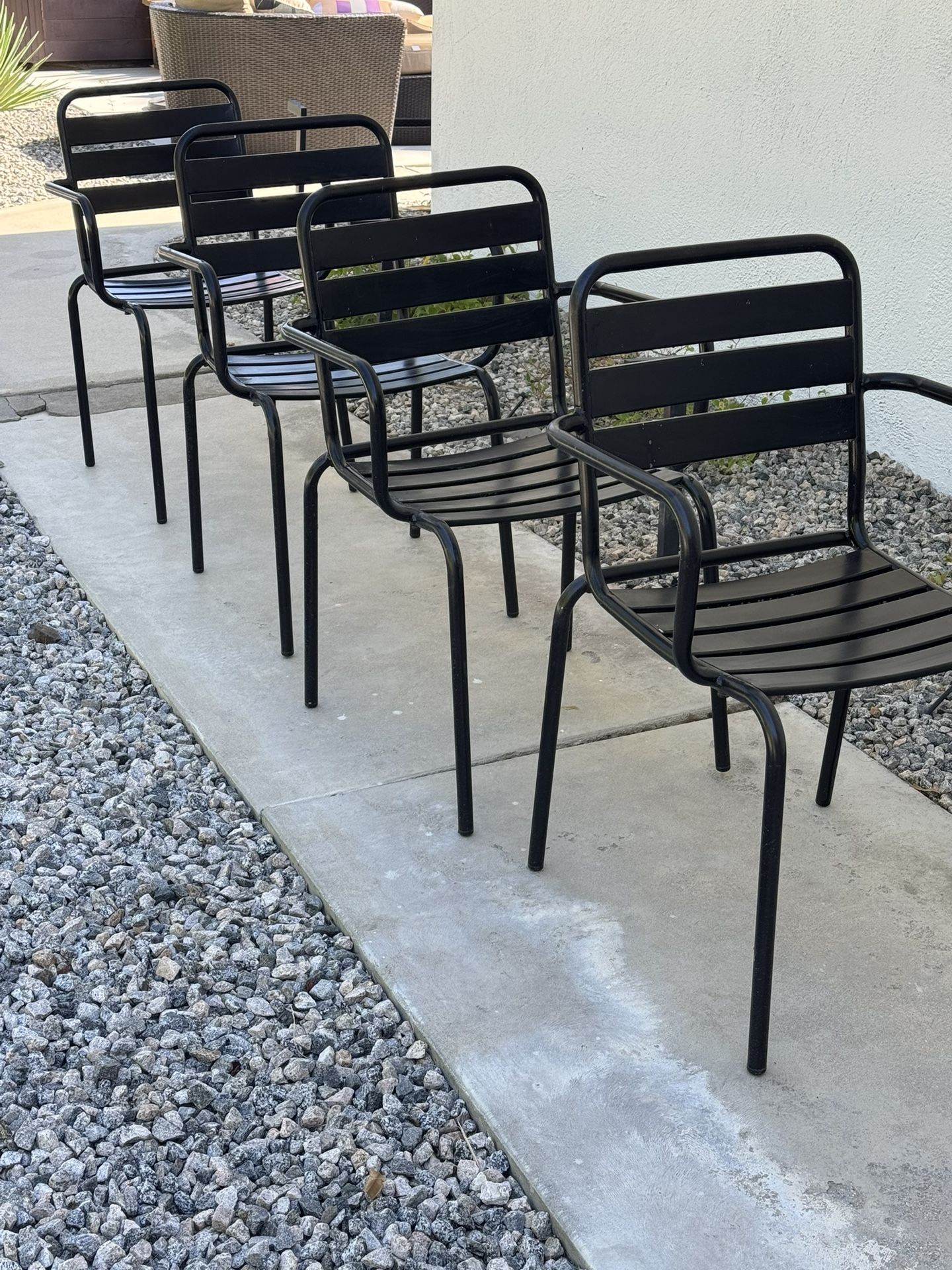 4 Outdoor Metal Chairs