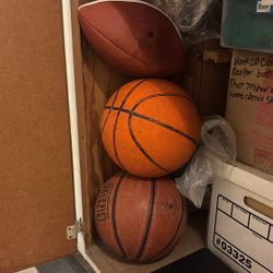 2 Basketballs And 1 Football