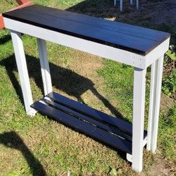 Farmhouse Rustic Primitive Wooden Console Table Sofa Table Planter Stand Potting Bench 