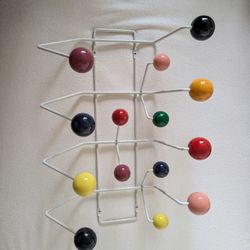 Mid-Century Modern Eames Style "Hang-It-All" Coat Rack - Atomic Multi-Color