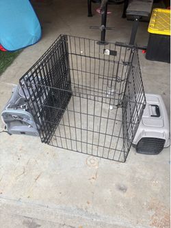 Dog Playpen + 2 Pet Carriers (Soft & Hard)