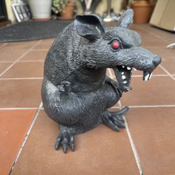 Halloween Giant Black Rat Decoration Prop Scary Horror Haunted House Terrifying