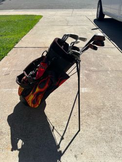 Golf clubs with bag
