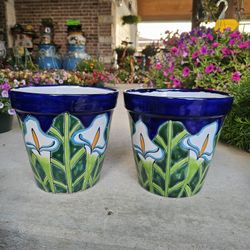 TALAVERA ALCATRAZ POTS. Clay Pots, Planters, Plants, Pottery $35 cada uno