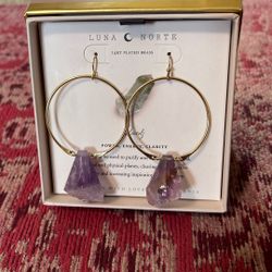 Luna Norte Amethyst Earrings. 