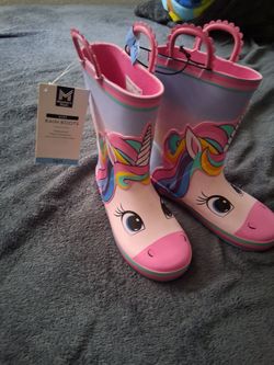 Member's Mark Kids Unicorn Rain Boots Size 13/1
