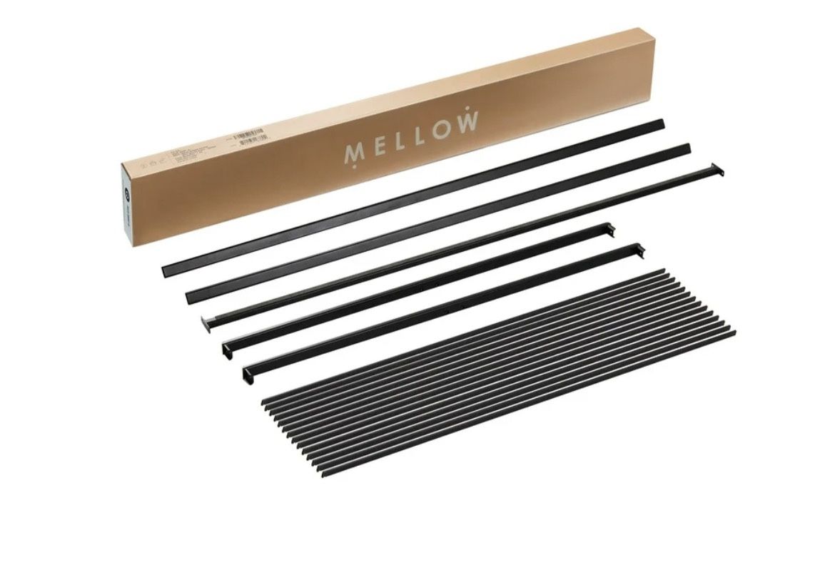 Mellow 1.6" Easy Assembly Metal Bunkie Board, Mattress Support for Bed Frames, Box Spring or Bed Slat Replacement, Twin