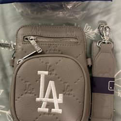 MLB Los Angeles Dodgers Crossbody Bag-Grey