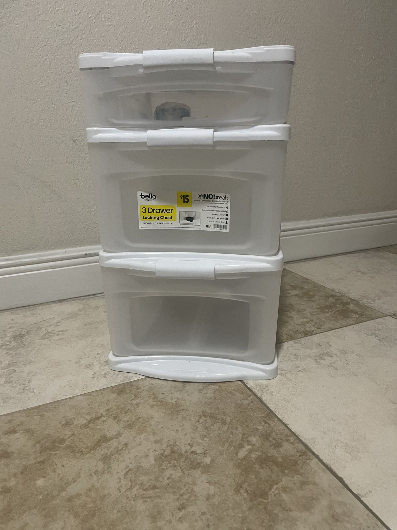 3 Drawers Locked Chest