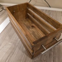 Wood Crate With Handles 