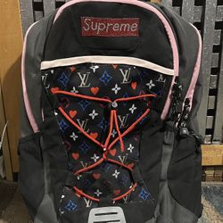 Brand New Girls Book bag With Rhinestone Box Logo 