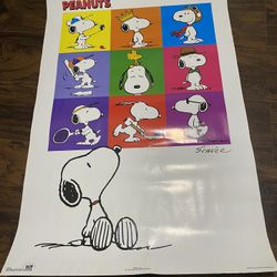 OSP Publishing Peanuts by Charles M. Schulz Snoopy Sports Poster 24x36 - Rare