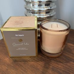 New Pier 1 Coconut Isles premium soy blend candle 12.5oz (354g)