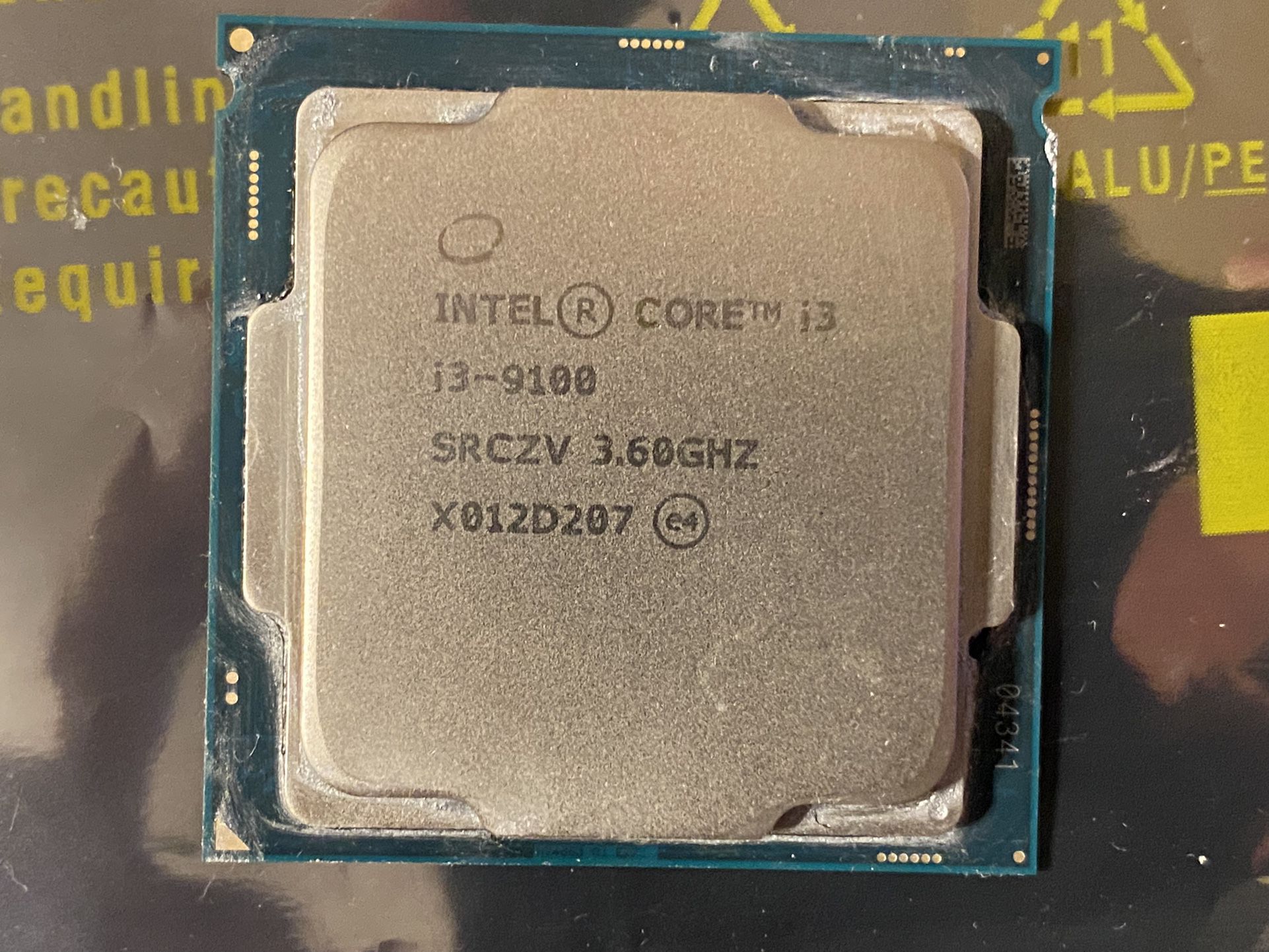 Intel i3-9100 LGA 1151 9th Gen CPU - $50 OBO
