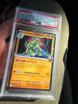 TEAM ROCKET'S TYRANITAR 2025 POKEMON DESTINED RIVALS POKEMON CENTER #096 PSA 10