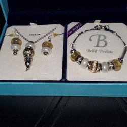 Earrings, Necklace And Bracelet Set
