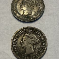 Antique Canada Pennies 